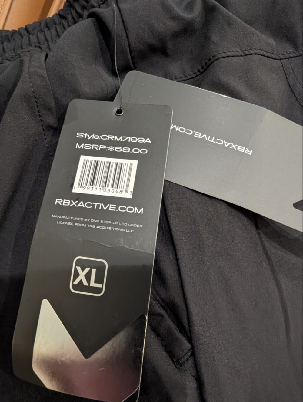 RBX Black Elite Trek Joggers Pants Mens Size XL Lightweight X-dri Quick Dry - Picture 11 of 16